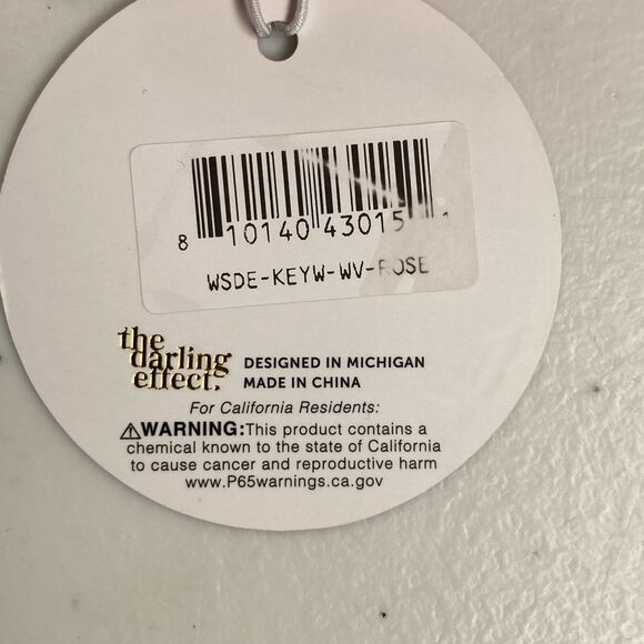 NWT The Darling Effect Woven Keychain Wallet Card Holder - Rose Color - Picture 7 of 9